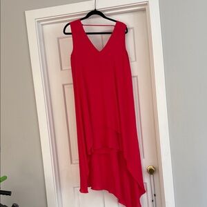BCBGMaxAzria Vibrant Red Asymmetrical Dress